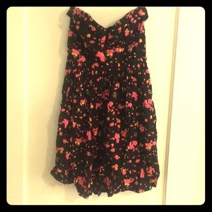 Strapless floral dress